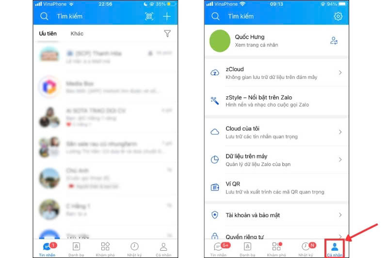 Thêm tài khoản Zalo mới