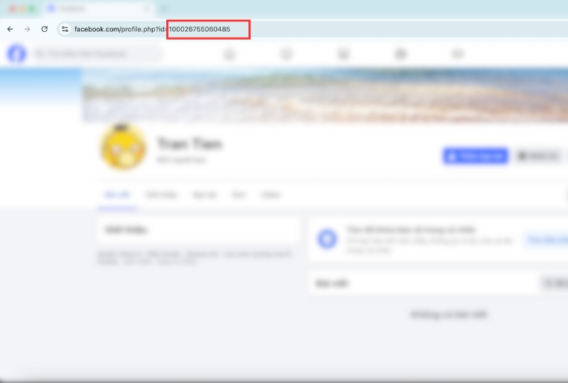 Lấy UID Facebook bằng cách thủ công